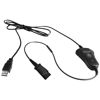 Picture of QD-to-USB Adapter Cable with Volume-Mute - 5PACK for Plantronic-QD Plug Headset
