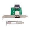 Picture of NFHK Dual Ports Mini SAS HD SFF-8644 to Internal SAS HD SFF-8643 PCBA Female Adapter with Low Profile Bracket