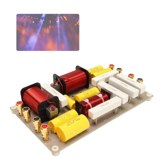 Picture of KUIDAMOS 3 Way Speaker Crossover, 3 Way Crossover Filters PCBA High Power 2300 KHz for Stage Speaker