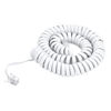 Picture of Pasow Telephone Handset Coil Cord Phone Reciever RJ9 Coiled Cable,Coiled Length 0.8 to 6 feet Uncoiled(White)