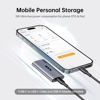 Picture of SSK 512GB SSD External Hard Drive, Portable SSD Up to 550MB/s Fast Solid State Drives, External Drive USB 3.2 Gen2 SSD for iPhone 15/Pro, Windows, Mac, Android with LED Light, Trim, Smart Supported