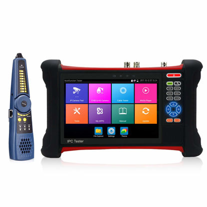Picture of Rsrteng X7-ADHS CCTV Camera Tester 7-inch IPS Touch Screen Monitor CCTV Tester with HDTVI/HDCVI/AHD/SDI/CVBS/IP Camera Support POE WiFi 4K HDMI 8GB TF Card