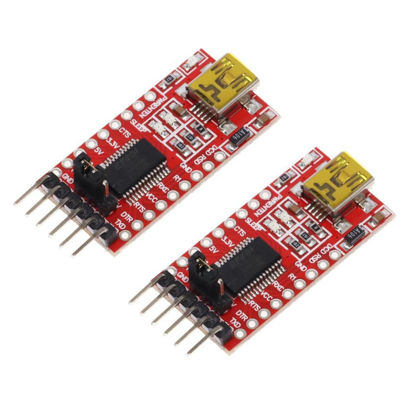 Picture of DUTTY FT232RL FTDI Mini USB to TTL Serial Converter Adapter Module 3.3V 5.5V FT232R Breakout FT232RL USB to Serial Mini USB to TTL Adapter Board for Arduino