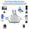 Picture of JOZDAUP SD/Micro SD Card Reader for iPhone/iPad/Android/Mac/Computer/Camera, 4 in 1 Triangle Portable Memory Card Reader, Compatible with TF Cards&Trail Camera Viewer, Plug and Play, No App Required