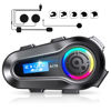 Picture of SUOOKC Motorcycle Bluetooth Headset 2 Riders Intercom Headphone Motorcycle Helmet Speakers with Noise Cancellation&Music Sharing for Motorcycling Riding Skiing Climbing