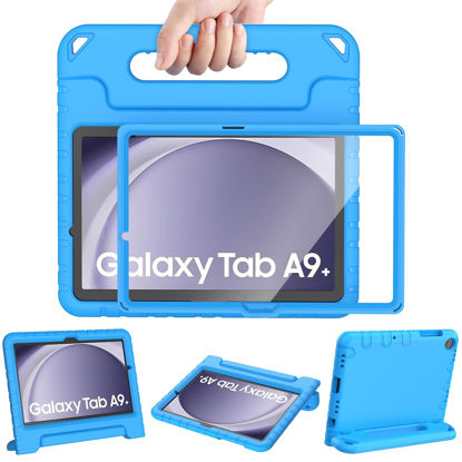 Picture of AVAWO Shockproof Kids Case for Samsung Galaxy Tab A9+ Plus 11 inch with Built-in Screen Protector, Blue