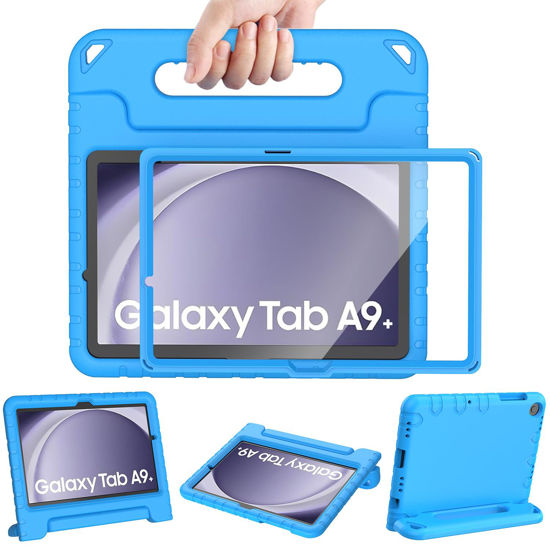 Picture of AVAWO Shockproof Kids Case for Samsung Galaxy Tab A9+ Plus 11 inch with Built-in Screen Protector, Blue
