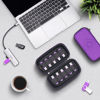 Picture of QUENZROC USB Flash Drive Case Organizer Fits 20 Thumb Drives USB Sticks Holder Hard Storage Case Portable Box Travel Carrying Pouch Purple