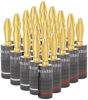 Picture of BlueRigger Banana Plugs 12 Pairs / 24 pcs (Closed Dual Screw) - 24 Pack Gold Plated Speaker Plugs Connector for Speaker Wire, Amplifier, Receiver, Banana Wall Plate, Home Theater
