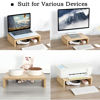 Picture of TEAMIX Wood Monitor Stand Riser-2 Pack,Maple Adjustable Monitor Stand Dual Monitor Riser for 2 Monitors/Laptop/PC Computer Stand for Desk