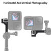 Picture of HSU Aluminum Vertical Bracket Adapter with 1/4"- 20 Hole for Gopro Hero 13/12/11/10/9/8/7/6/5/4 AKASO Campark Insta360 DJI Osmo Action and Other Action Cameras