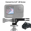 Picture of HSU Aluminum Vertical Bracket Adapter with 1/4"- 20 Hole for Gopro Hero 13/12/11/10/9/8/7/6/5/4 AKASO Campark Insta360 DJI Osmo Action and Other Action Cameras