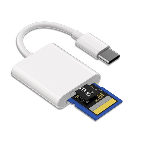 Picture of USB C to SD/Micro SD Card Reader, Type C SD Card Adapter,USB C to Micro SD/SD Card Adapter,2in1Memory Card Reader,Suitable for iPhone 15/Plus/Pro/Pro Max,MacBook Air Pro,iPad Pro/Mini/Air,Samsung etc