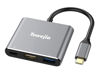 Picture of Tuwejia USB C to HDMI Multiport Adapter USB 3.1 Gen 1 Thumderbolt 3 to HDMI 4K Video Converter/USB 3.0 Hub PD Quick Charging Port with Large Projection