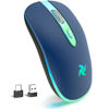 Picture of HZD Wireless Mouse, Rechargeable Mouse, 2.4G Portable Slim Silent Mouse with USB Receiver and Type C Adapter, 3 Adjustable DPI Levels 1600/1200/800 for Laptop/Tablet/Computer (Blue)