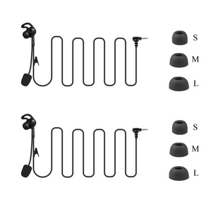 Picture of MIMIRACLE 2 Pack Referee Headset, Left-Ear in Ear HiFi Earphone Earpiece Fit for V6 V4 FBIM Football Soccer Coach Intercom