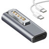Picture of kocomio Magnetic USB C to Magnetic 2 Male to Female Adapter Safe 2 PD 100W Power Fast Charging Converter for 2013-2015 MacBook Pro Air with 100W/5A USB C Cable (1.5M)