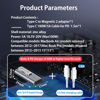 Picture of kocomio Magnetic USB C to Magnetic 2 Male to Female Adapter Safe 2 PD 100W Power Fast Charging Converter for 2013-2015 MacBook Pro Air with 100W/5A USB C Cable (1.5M)