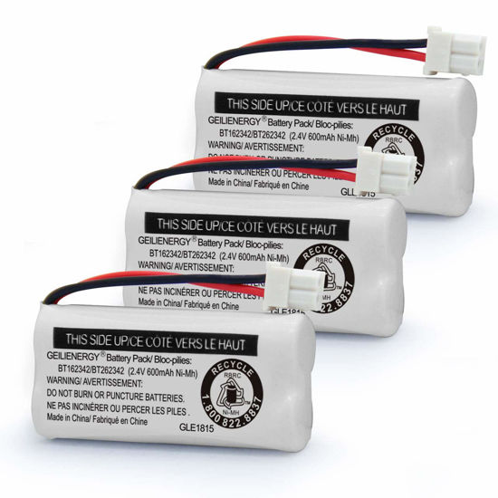 Picture of GEILIENERGY BT183342 BT283342 BT166342 BT266342 BT162342 BT262342 Battery Compatible with CS6114 CS6419 CS6719 CS6919 EL52300 CL80111 Cordless Handset Phone (Pack of 3)