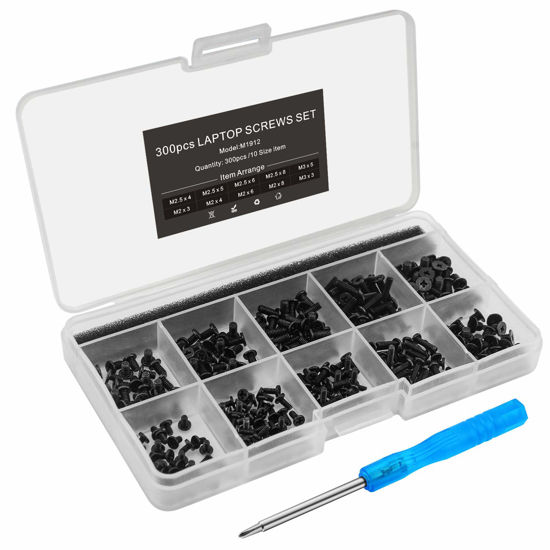Picture of Mcsher 300pcs Laptop Notebook Screws Kit Set for IBM HP Dell Lenovo Samsung Sony Toshiba Gateway