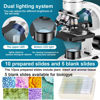 Picture of Adult Trinocular Microscope WF10x and WF25x Eyepieces 40X-5000X Magnification, Digital Lab Trinocular Compound LED Microscope (Trinocular Microscope with Electronic Eyepieces)