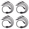 Picture of DC 1 Female to 4 Male Output Power Splitter Cable 4 Pcs 1 to 4 DC CCTV Camera Power Splitter Cable Y Adapter for CCTV Security Cameras and LED Strip Lights Deguangxin (4 Pcs 1 to 4 way)