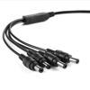Picture of DC 1 Female to 4 Male Output Power Splitter Cable 4 Pcs 1 to 4 DC CCTV Camera Power Splitter Cable Y Adapter for CCTV Security Cameras and LED Strip Lights Deguangxin (4 Pcs 1 to 4 way)