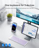 Picture of Samsers Bluetooth Foldable Keyboard, Wireless Portable Folding Keyboard, Full-Size Ultra-Slim Rechargeable Keyboard Connect Up to 3 Devices for iOS Android Windows Phone Tablet and Laptop, Purple