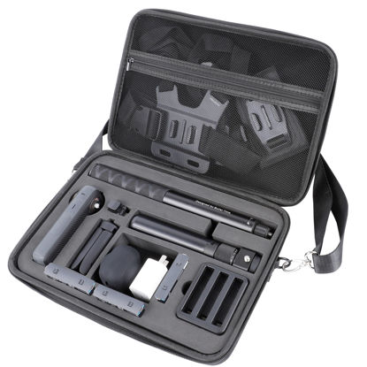 Picture of PellKing Case for Insta360 X4 Camera - Large Hard Shell with EVA Liner Bag Compatible for Insta 360 Bullet Time Handle/Selfie stick and other Accessories