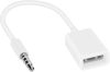 Picture of Naiyal AUX to USB Adapter, USB Female to 3.5mm Jack Audio Dongle, 3.5mm Male Aux Cord Plug to USB 2.0 Converter Cable Only Support Play Music on Car (White-1Pack)