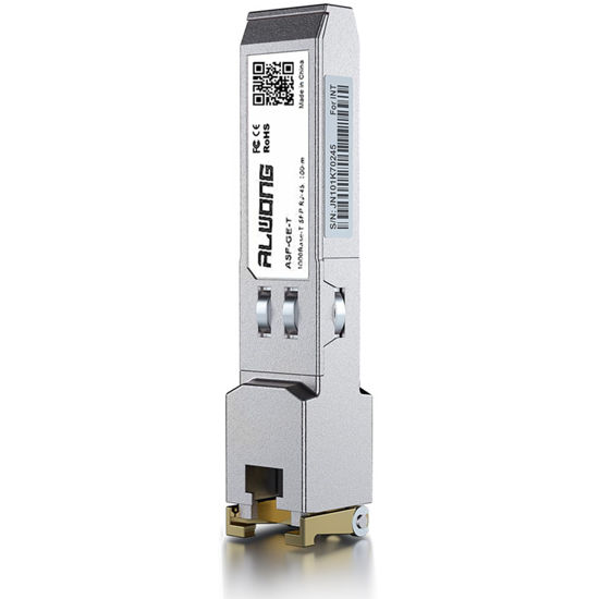 Picture of Alwong 1000Base-T SFP to Ethernet Transceiver, 1.25G SFP to RJ45 Copper Module for Cisco GLC-T/SFP-GE-T, Meraki MA-SFP-1GB-TX, Ubiquiti UniFi UF-RJ45-1G, Mikrotik, TP-Link, Intel, Fortinet etc, 100m