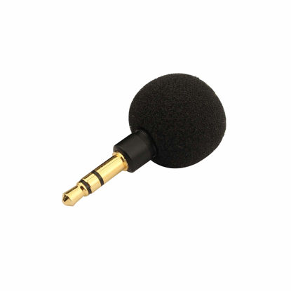 Picture of Futheda 3.5mm Mini 3-Pole Stereo Omnidirectional Mic Portable Microphone Compatible with Mobile Phone Pad PC Laptop Studio Video Recording Noise Cancelling Small Mic Plug and Play