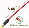 Picture of DC Power Pigtail Cable,5.5x2.1mm 18AWG Male and Female DC Connector Plug,12V 5A Barrel Jack Connector for CCTV Security Camera and Lighting Power Adapter (5 Pairs)
