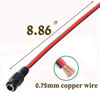 Picture of DC Power Pigtail Cable,5.5x2.1mm 18AWG Male and Female DC Connector Plug,12V 5A Barrel Jack Connector for CCTV Security Camera and Lighting Power Adapter (5 Pairs)