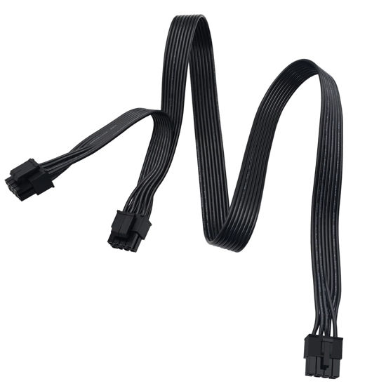 Picture of COMeap CPU Cable for Corsair PSUs, CPU 8 Pin Male to Dual CPU 8 Pin (4+4 Detachable) Male EPS-12V Motherboard Power Adapter for Thermaltake ARESGAME Power Supply 27-inch(69cm)