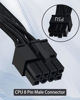 Picture of COMeap CPU Cable for Corsair PSUs, CPU 8 Pin Male to Dual CPU 8 Pin (4+4 Detachable) Male EPS-12V Motherboard Power Adapter for Thermaltake ARESGAME Power Supply 27-inch(69cm)