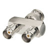 Picture of Eightwood BNC Splitter Adapter BNC Male to Dual BNC Female Tee Type 3 Way Audio RF Coax Connector