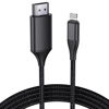Picture of JUCONU HDMI Cable for iPhone, Upgraded 1080P HDTV HDMI Cable Adapter Connector, Digital AV Video Sync Screen Compatible Converter for iPhone/i-Pad Devices, No Need Power Supply (13.2 ft, Black)