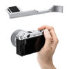 Picture of JJC Metal Thumb Rest Grip for Fuji Fujifilm X-M5 XM5 Camera, Hot Shoe Thumb Rest Support Grip for Stable & Safe Hand Hold, with Anti-Scratch Silicone Pad, Not Affect The Use of Camera Buttons, Silver
