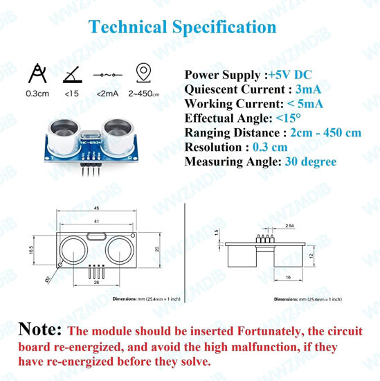 3x HC-SR04 Ultraschallsensor-Set – 3,3-5V, Reichw Produktbild-Vorschau 3