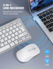 Picture of TECKNET Wireless Keyboard and Mouse Combo, Mini Cordless Computer Keyboard and Mouse Set 2.4GHz, Silent Adjustable 1600 DPI, Quiet Click, Lag-Free for Computer, Laptop, PC, Windows, Mac, Chrome OS(SS)