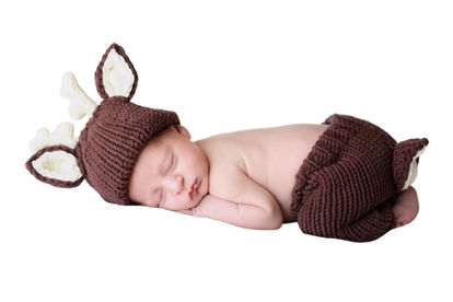 Picture of Jastore Baby Photography Props Newborn Boy Girl Photo Shoot Outfits Crochet Knitted Costume Infant Hat Sets(Deer)