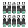 Picture of Gagool BNC Male Connector BNC to 2 Screw Terminal Solderless Adapter for Transmit CAT5 Coaxial Cable to CCTV Surveillance Camera BNC Male Balun Connector(10 Pack), Black
