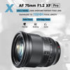 Picture of VILTROX 75mm f/1.2 F1.2 XF Lens for Fuji-X Mount, Large Aperture Wide Angle APS-C Prime Lens for Fujifilm Camera X-A5 X-A7 X-E1 X-E2S X-H1 X-M1 X-PRO2 X-PRO3 X-T1 X-T10 X-T30II X-T100 X-S10 X-H2S X-T5