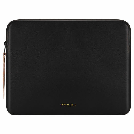 Picture of Comfyable Tablet Sleeve Compatible for iPad Pro 12.9 inch M2 M1 2022 2021 2020 & Smart/Magic Keyboard with Pencil Holder - PU Leather Bag Waterproof Slim Protective Cover Case, Black Pebbled
