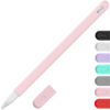 Picture of YINVA Grip Holder Case Compatible with Apple Pencil Pro/ 2nd Generation, Sleeve Cover Skin Accessories Compatible with iPad Pencil 2 Gen with Nib Cap (Pink)