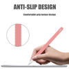Picture of YINVA Grip Holder Case Compatible with Apple Pencil Pro/ 2nd Generation, Sleeve Cover Skin Accessories Compatible with iPad Pencil 2 Gen with Nib Cap (Pink)