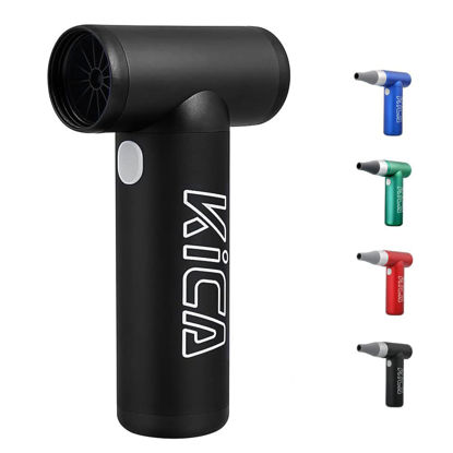 Picture of Kica Jetfan 1.0 Air Duster Cordless Portable Palm-Sized Cleaning Tool for Computer/Housework/BBQ/Outdoor/Camping/BarberStore/Car,Up to 86000RPM,Aluminum,Environmental Electric Air Can Tool - Black