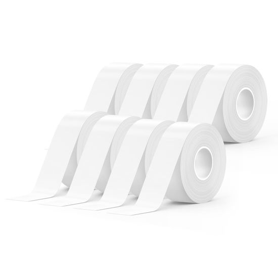 Picture of Label Maker Tape SUPVAN E10 Adapted Label Print Paper Refill Size 8 Packs Continous 0.59inx19.68ft Thermal Laminated Waterproof Self-Adhesive Multipurpose Labeling Tape Replacement