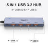 Picture of USB Hub 3.2, TSUPY USB Splitter 10Gbps 4 USB 3.2 Ports with 4ft Extension Cable,Ultra-Slim Aluminium USB 3.2 Gen 2 HUB Fast Data Transfer USB Port Extender for MacBook,Chromebook,Mobile HDD,Laptops